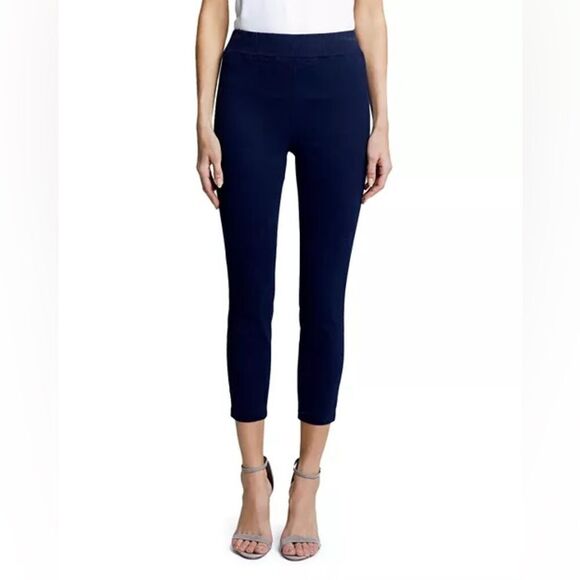 L'AGENCE NWT Rosalie Cropped Denim Leggings in Midnight Size Large MSRP $269 - Picture 1 of 6